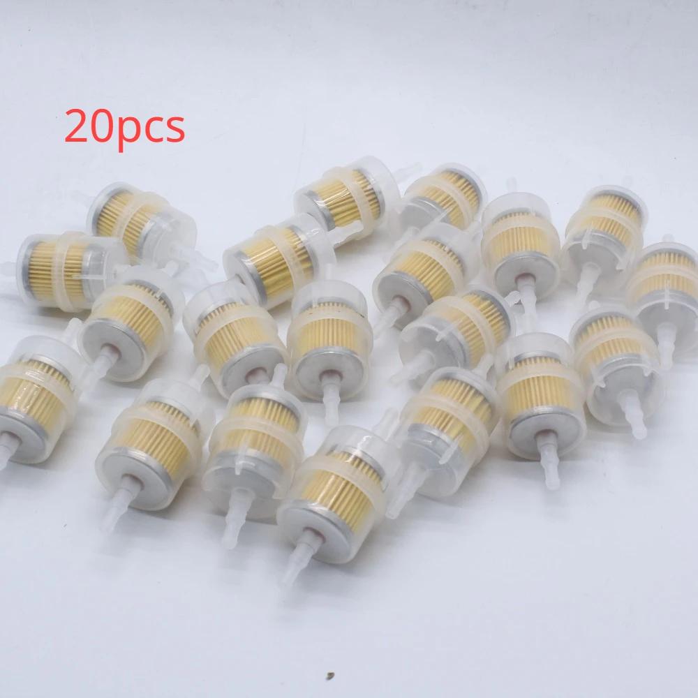 

TAKPART 20Pcs Universal Petrol Inline Fuel Filter Large Car Part Fit 6mm 8mm Pipes 20pcs