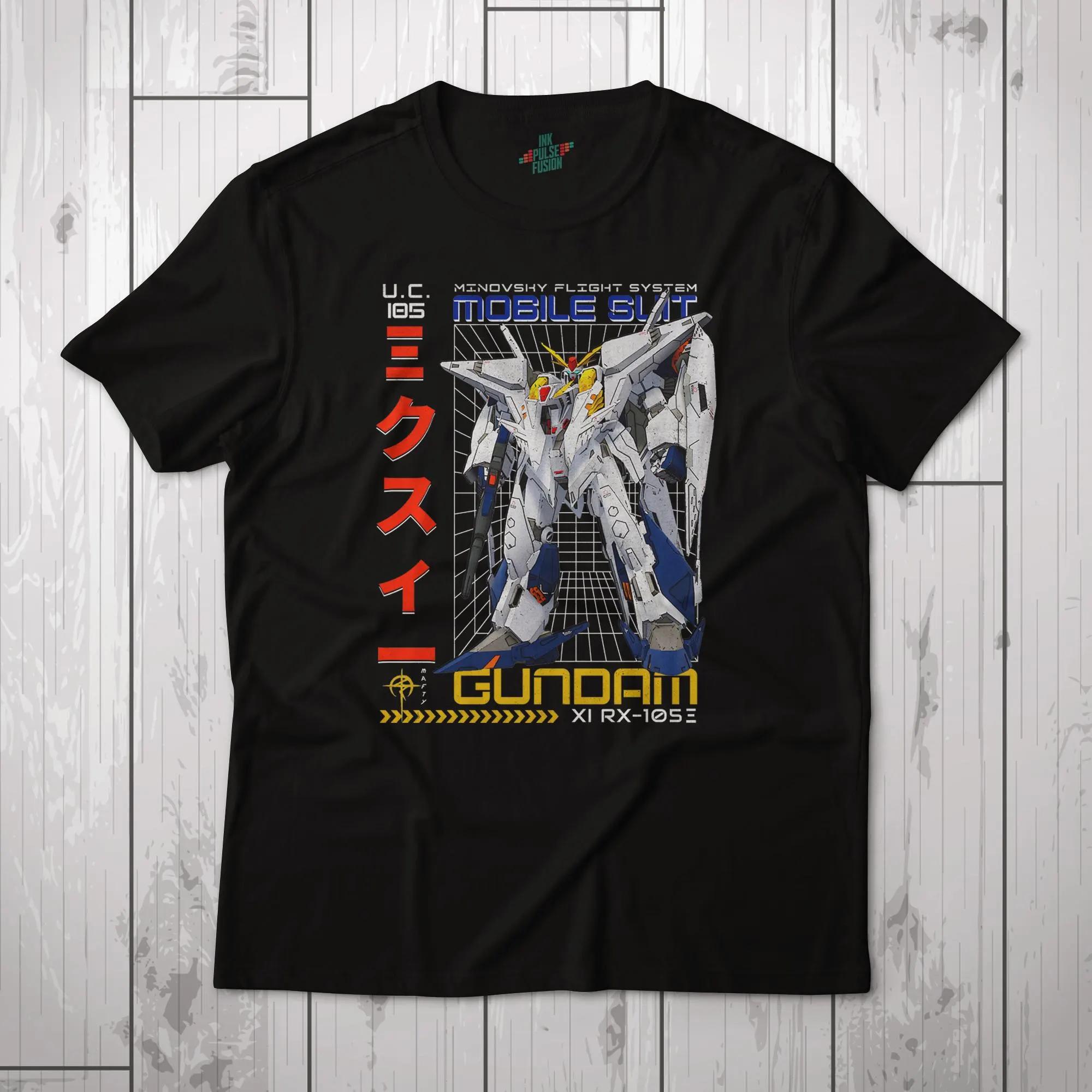 2026 Summer New Gundam Pattern Warrior Loose Short Sleeve Pure cottonTshirt  Pure Cotton Round Neck TopTrendy Comfortable Shi... S