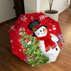 1pc Christmas Snowman Decorations Umbrella with Plastic Handle,Suitable for All Seasons Home Travel Outdoor UmbrellaDD253
