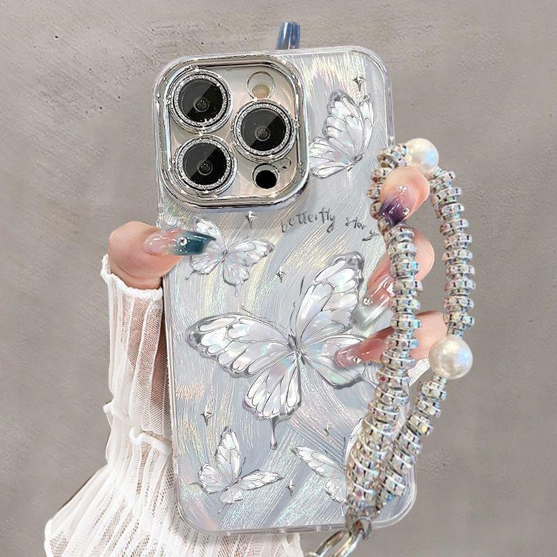 Colorful butterfly for Apple 16promax 15 mobile phone case iphone14 13 12 Simple soft shell XR X