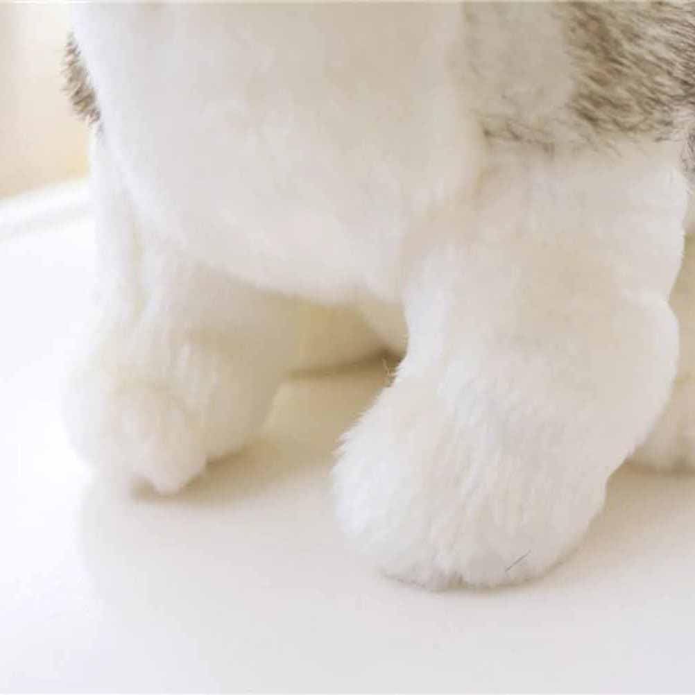 Toyvian Husky Dog Plush Toy Cute Wool Doll Plush Toy Bedroom Partner and Decoration for Kids and Adults