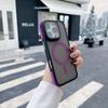 For iPhone 16 Pro Max Magnetic Case Skin-Touch TPU Acrylic Phone Back Cover with Lens Protector Kickstand