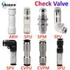 1PCS Pneumatic Air Check Valve Non-return Valve Hose Gas Pipe Quick Connector SPU SPV SPM CVPU One Way Air Check Valve AKH08 12