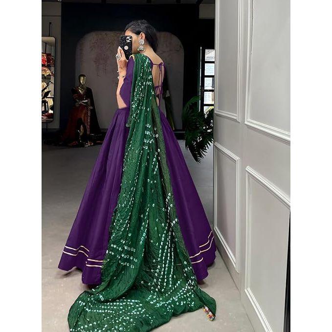 Women's Special Rayon Cotton Lehenga With Gotta Patti Touch Navratri Special All Lehenga Choli ,Unstiched Blouse