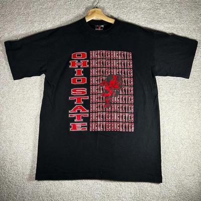 Vintage 90s Ohio State Buckeyes Jumbo Graphic College Tee Shirt Tshirt
