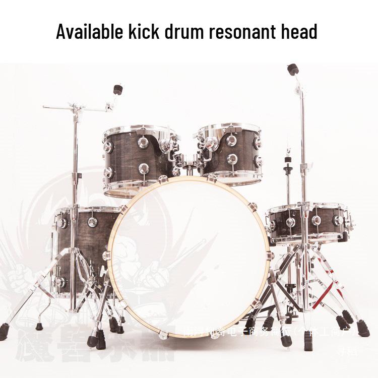 14-inch Sandblasted Snare Drum Head, Drum Rack Kit, 13-inch Small Snare Striking Surface, 18/20/22-inch White Bass Drum Head