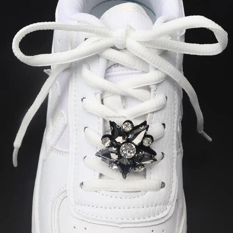 Luxurious Rhinestones Shoe Decoration Clips Colorful Gems Shoe Charms Pearl Sneaker Shoelaces Diamond Buckles Shoes Accesories