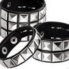 3 Stück besetzte Punk-Armbänder für Männer und Frauen, Schnallenmanschetten, Pyramidenarmband, Nietenmanschette, Armreif