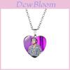 Bts Heart-shaped Necklace For Fans Unique Alloy Pendant With Sparkling Gemstones