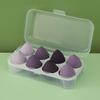 A-Grade Makeup Sponge Set with 8-Compartment Box - Wet & Dry Use, Non-Powder-Absorbing Puffs