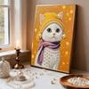 Handmade DIY Pearl Painting The Cat Wearing A Hat Theme Bedroom Living Room Frameless Diy Handmade Sticky Diamond Creative Canvas Painting