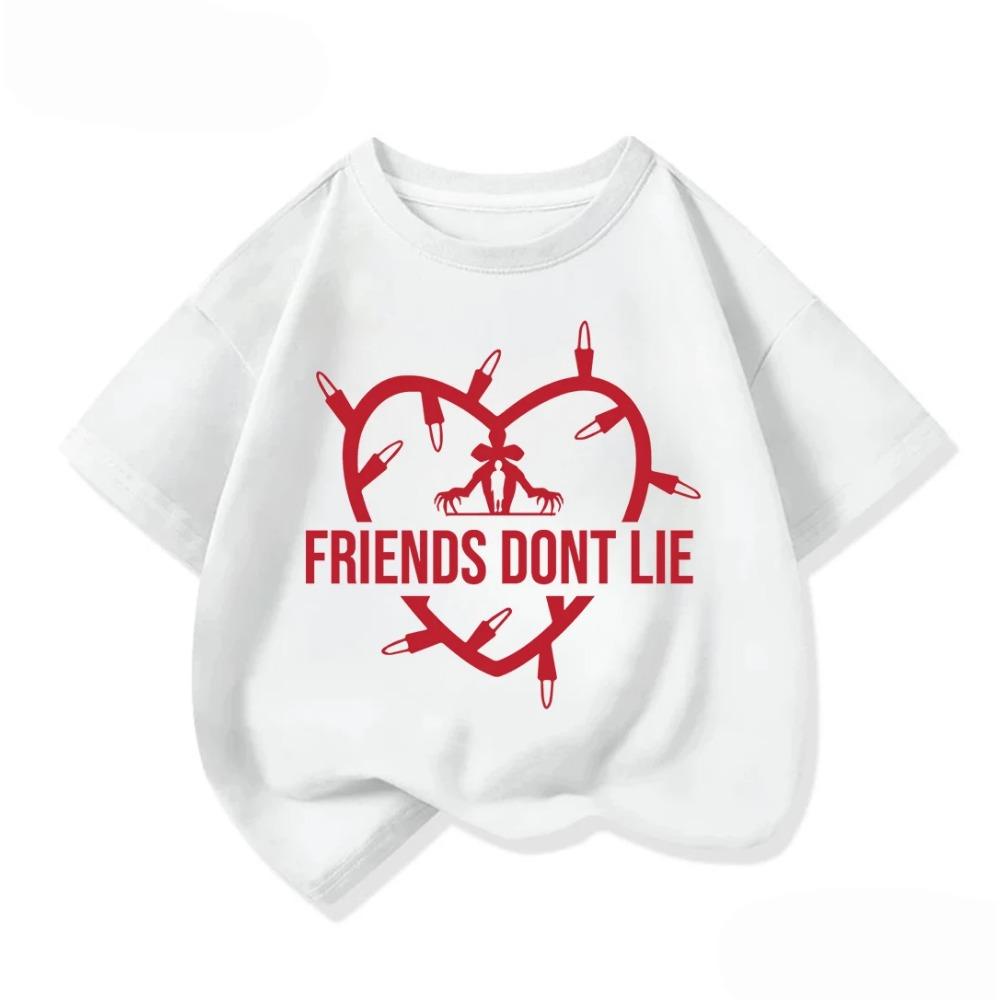 Trendy Kids Short Sleeve T Shirt Stylish Stranger Things Crew Neck Street Fashion Summer Casual Wear For Children 3 14Y