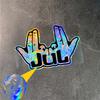 1PC Rock Music JUL Gesture Car Stickers Waterproof Vinyl Decals for Auto Window Bumper Rear Windshield Motorcycle Laptop Decors