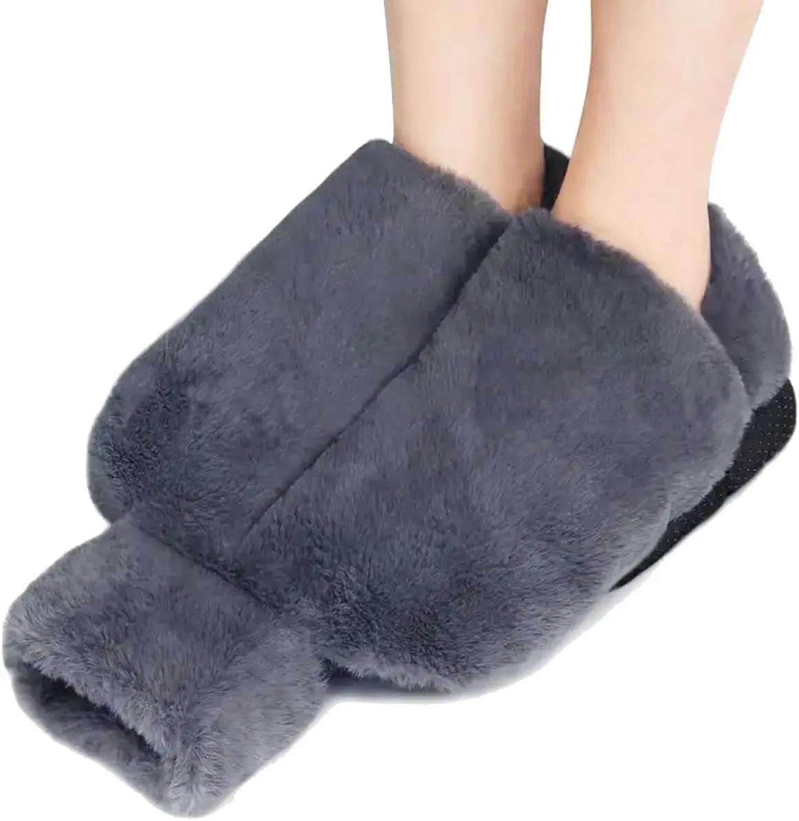 Зимняя Теплота Грелка для Ног Без Электричества 2л Большая Герметичная Грелка с Горячей Водой Супер Мягкие Уютные Толстые Нагревательные Подушечки Грелка для Ног