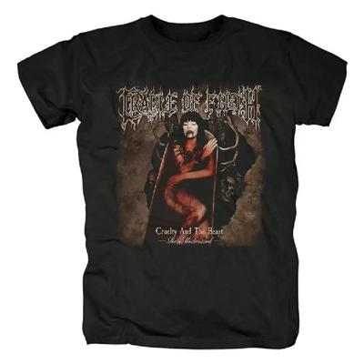 Evil Emperor Cradle of Filth a Filthy Cradle Black Metal Printed Short Sleeved Men's Trendy Plus Size T-shirt Summer Cotton Tops