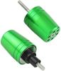POSH FAITH Ultra Heavy Handlebar Ends In for Kawasaki Ninja and Other OEM M6 Lime (Made Japan) (NINJA) H2-SX Handlebars, Type, Green, 031689-28-10
