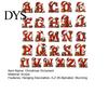 Christmas Tree Decorations 26 Pcs Letters Ornaments, A-Z Alphabet Acrylic Hanging Ornament Decoration, Personalized Initial Pendant with Santa Hat for