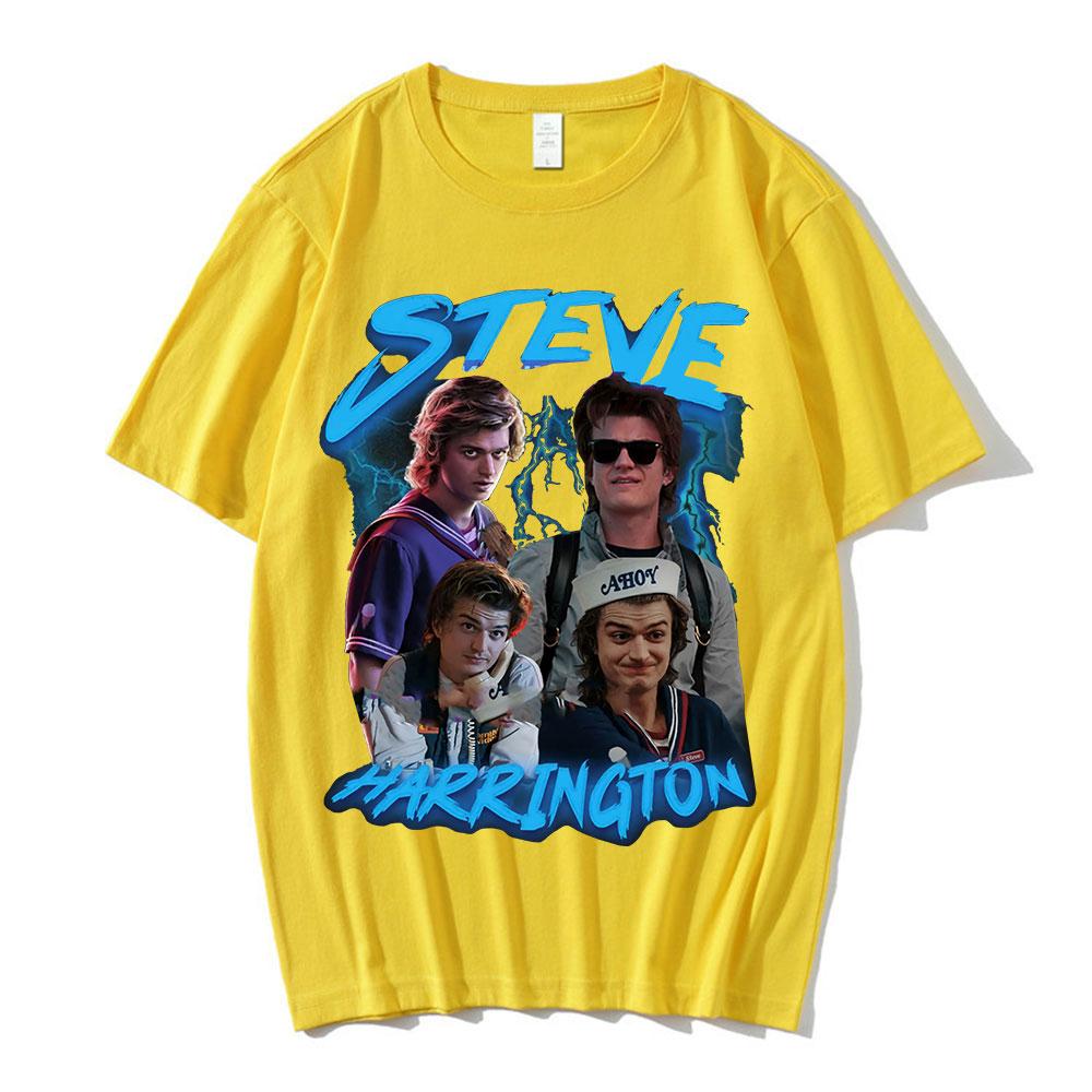 Steve Harrington Tshirts Women Harajuku Graphics Print Tshirt Short Sleeve Pure Cotton Oversize Streetwear Unisex T Shirt S