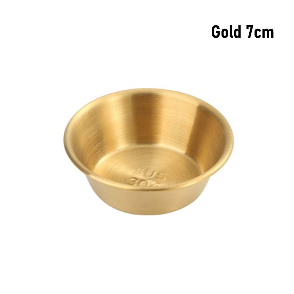 1Pcs Sushi Dipping Sauce Dishes Mini Appetizer Plates 304 Stainless Steel Seasoning Tray 7/8/10/11cm Bowl Sauce Plate