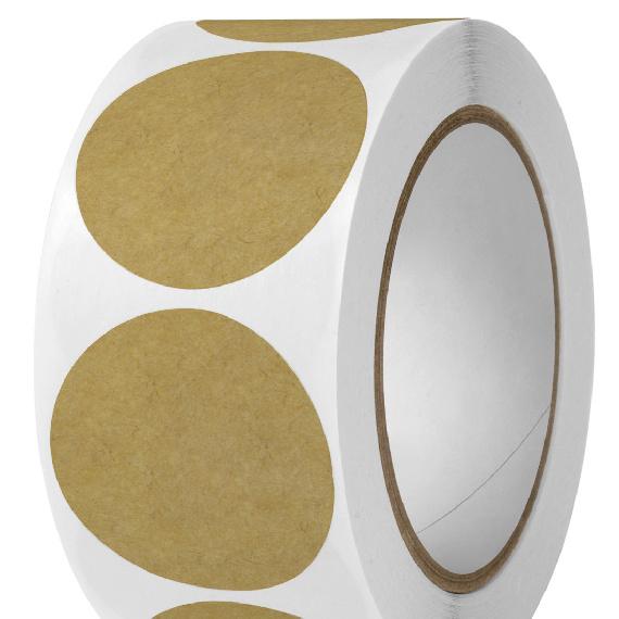 Natural Kraft Paper Round Adhesive Label Millimeter Paper