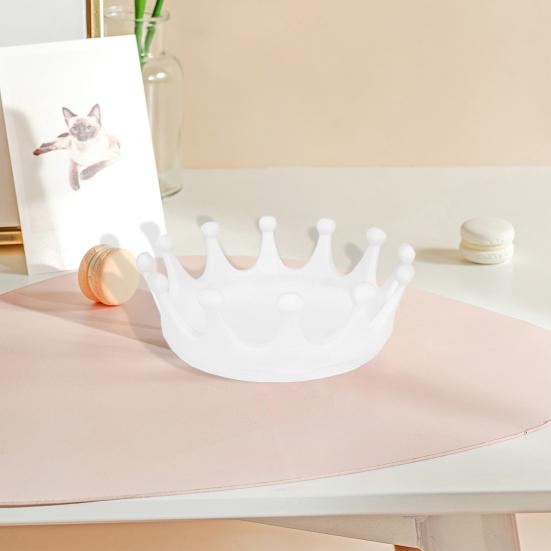 Crown Ring Dish Decorative Jewelry Tray Dresser Jewelry Organizer Desktop