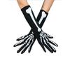 Bloody Stockings Halloween Gloves Full Finger Ghost Bone Skeleton Long Gloves Polyester Cosplay Decorations Gothic Gloves Unisex