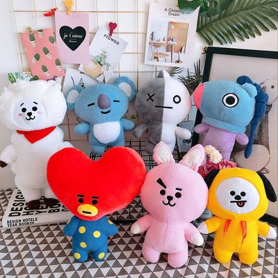 Cartoon BTS Puppen BT21 Bangtan Boys Plüschtiere Korea Stars TATA Plüsch VAN COOKY RJ CHIMMY Plüschtiere Geburtstagsgeschenk Mädchen Kind