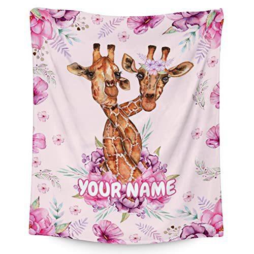 Cute Giraffe Print Blanket Soft And Convenient Nap Flannel Sheets Bedspread Blanket
