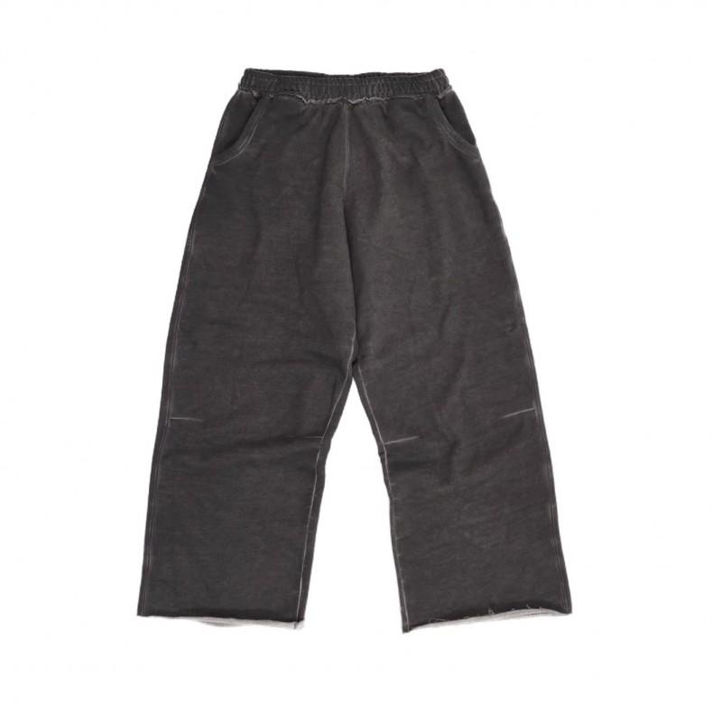 Mens High-Waisted Wide-Leg Cotton Jogger Pants Loose Fit Casual Sport Trousers Streetwear