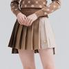 Henry Stuart Women'S Tone-On-Tone Color Block Skirt Beige