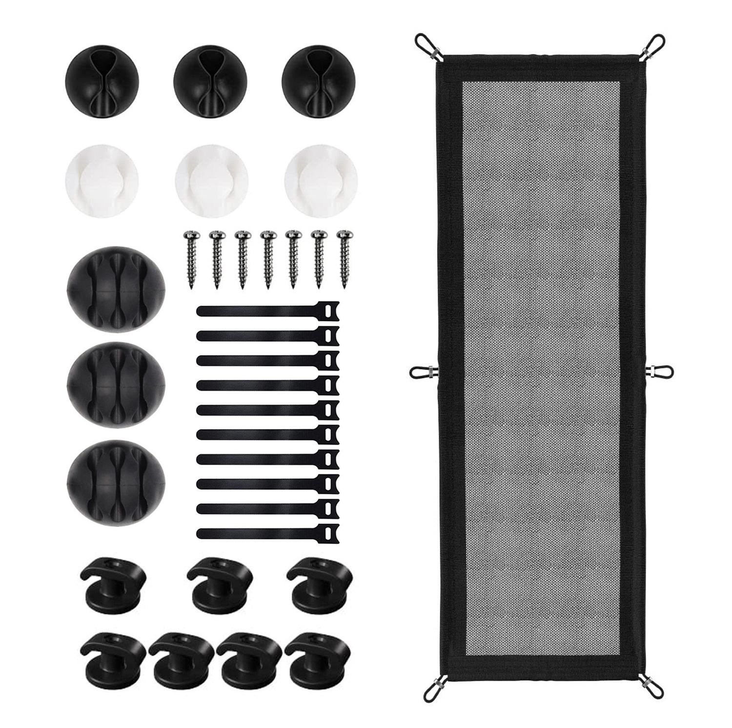 

Практичный сетчатый органайзер для укладки кабелей под столом для эффективного хранения проводов и безопасности дома или в офисе C