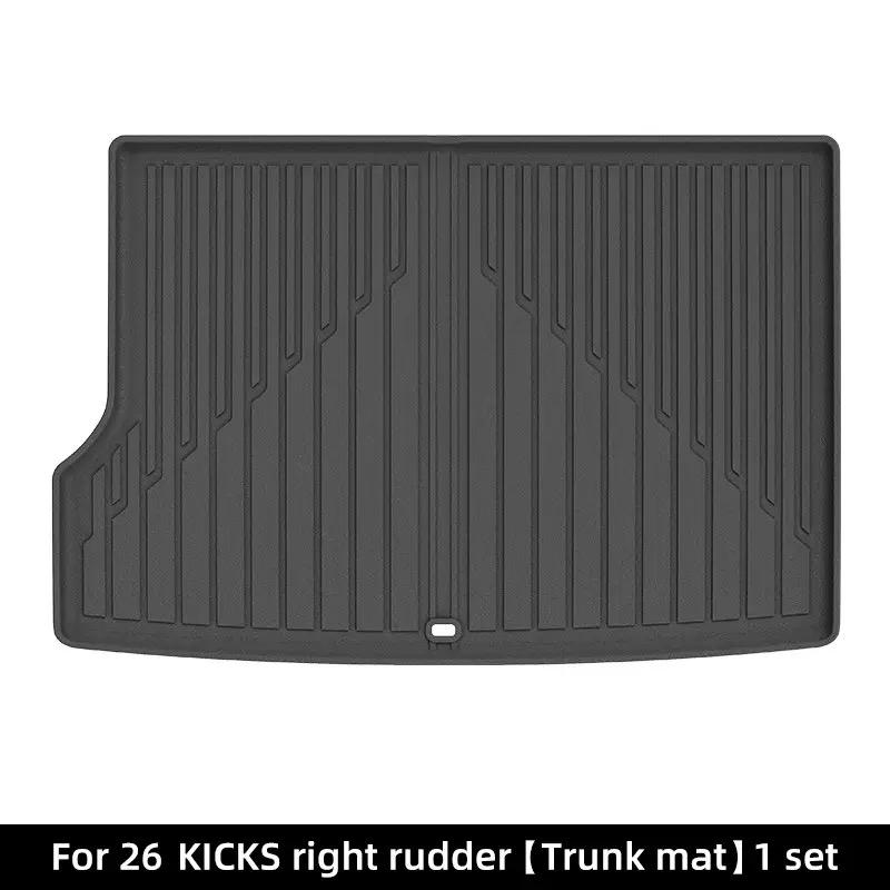 For Nissan KICKS 2026 Car Trunk Mat TPE All Weather Waterproof Rear Seat Backrest Mat Trunk Cargo Liner Anti Dirty Pad Floor Mat