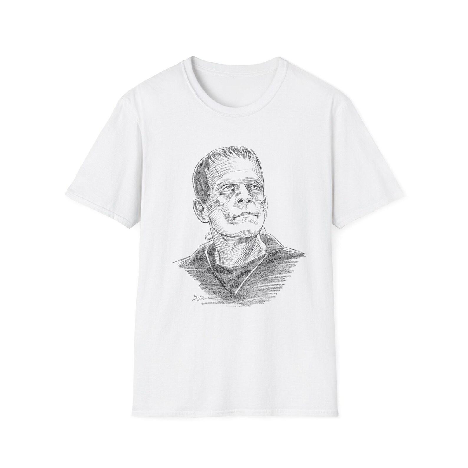 Frankenstein Sketch Unisex T-Shirt | Horror Fan Graphic Tee XL