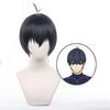 Eileen Blue Locks Kiyoshi Seiichi Wig, Heat-Resistant, Anime Wig, Disguise Wig, School Festival Wig [Includes Net]