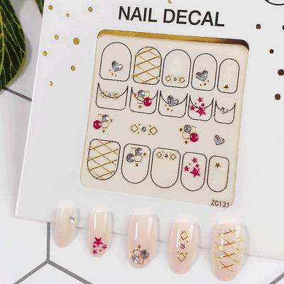 Nouveaux accessoires nail art autocollants 3D pour ongles imitation diamant autocollants pour ongles personnalisés DIY ins autocollants pour ongles
