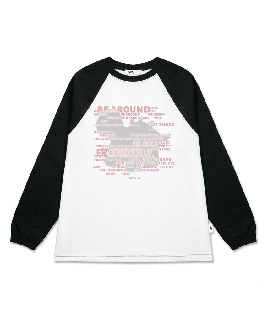 PAGESIISII Saurus Silhouette Print Oversized Long Sleeve Black