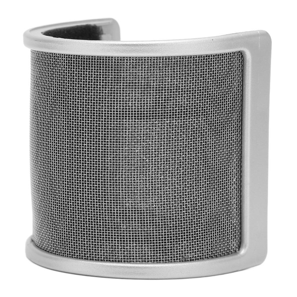 Easy To Assemble U Shape Microphone Windscreen Adjustable Lightweight Mesh Shield Mic Shield Spraying Reduce