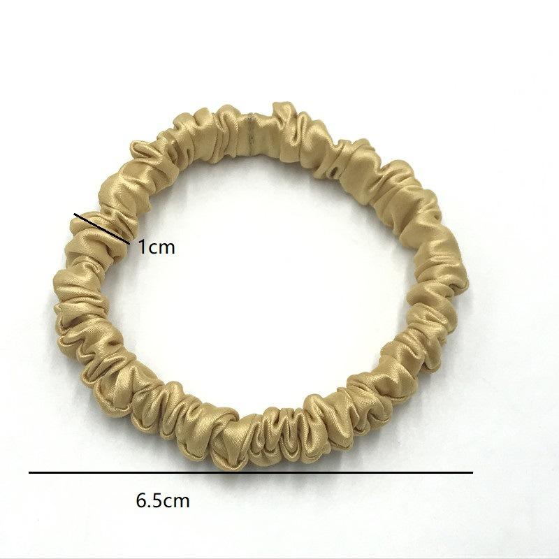Fashionable Artificial Silk Thin Hair Tie High-Grade Satin Large Intestine Circle Women'S Headstring Hair Ornament