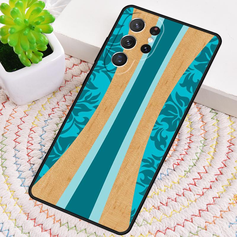 

Hawaiian Faux Wood Surfboard Silicone Phone Case For Samsung Galaxy note 10 pro S26 S25 S24 S23 S22 S21 Plus S25Ultra Capa Cover Galaxy Note10+