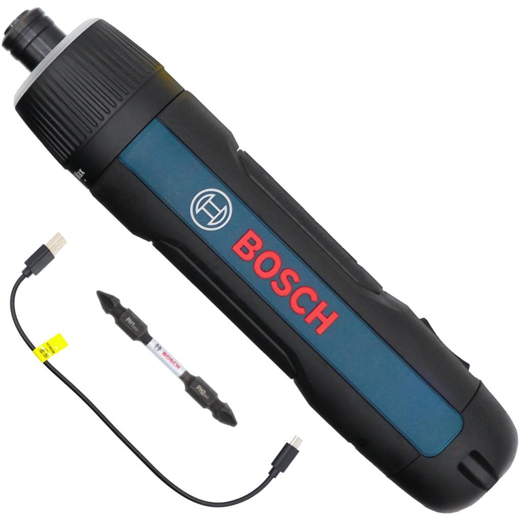 Bosch GO3 Cordless Electric Screwdriver with LED Bits and USB Cable 3.6V Light, Double-Ended (PH1 & PH2), Case, Type-C [Used]