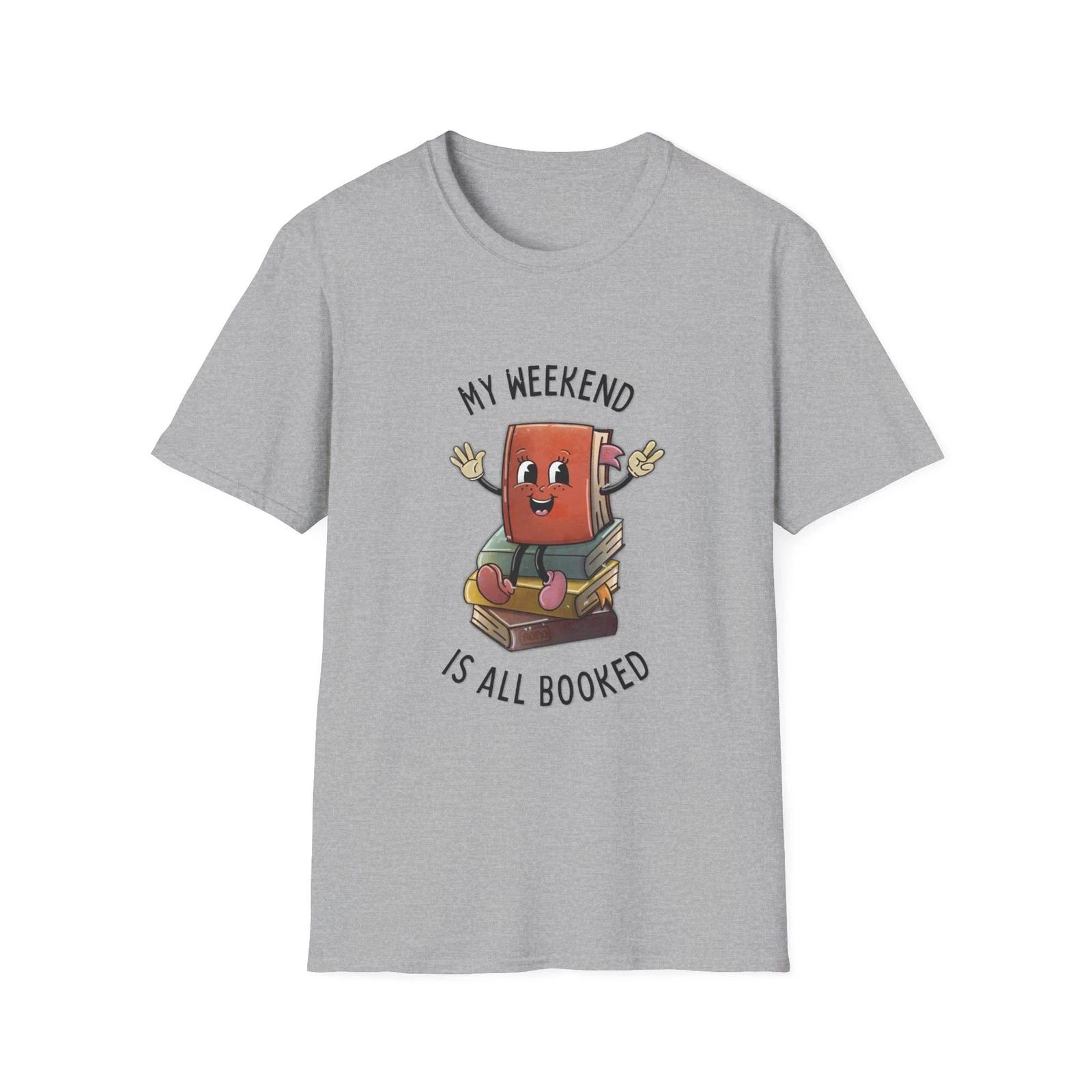 My Weekend Is All Booked Retro Cartoon T-Shirt | Book Lover Gift 3XL