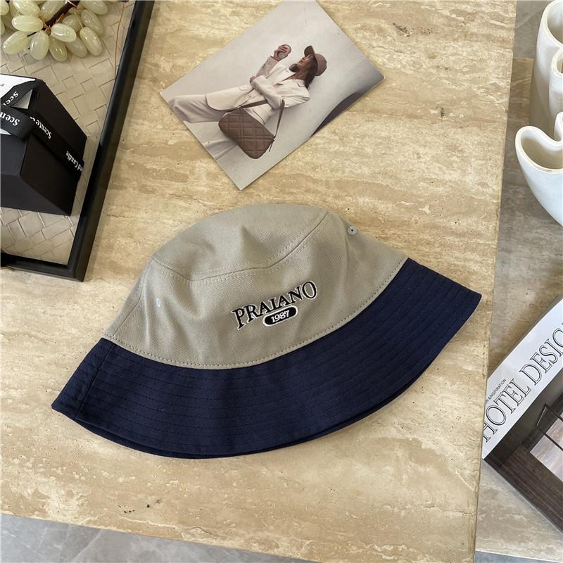 

Универсальная простота Шляпа 1987 года печати Женские шляпы от солнца Кепки Рыбацкая Navy Gray