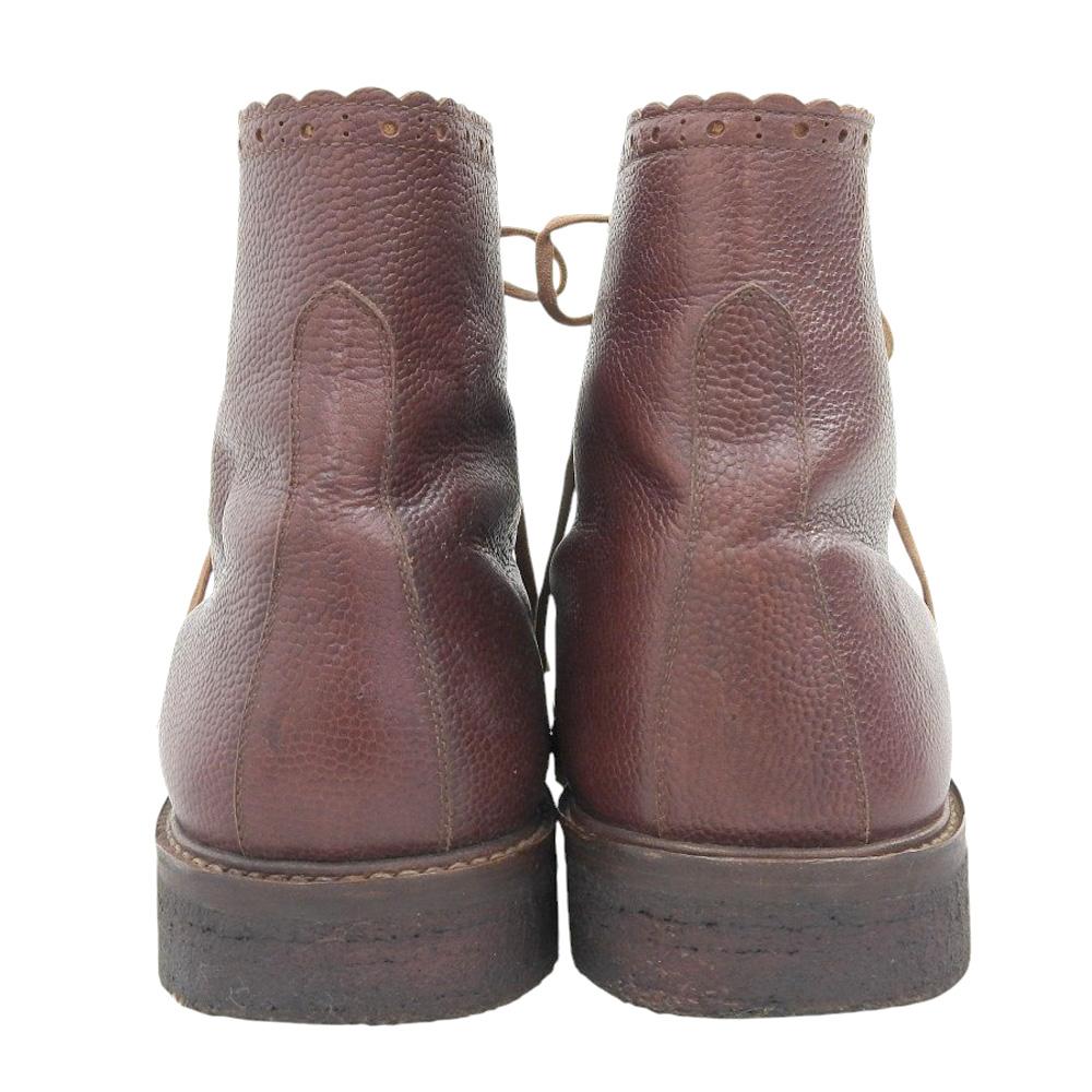 TAKEO KIKUCHI Leather short boots for men, brown, size 25 1/2 shoes 25.5 BrownUsed