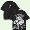 Anime JoJo's Bizarre Adventure Dio Print Tshirt Men Short Sleeve Clothing Washed Cotton Tee Retro Manga T Shirt Harajuku T-shirt