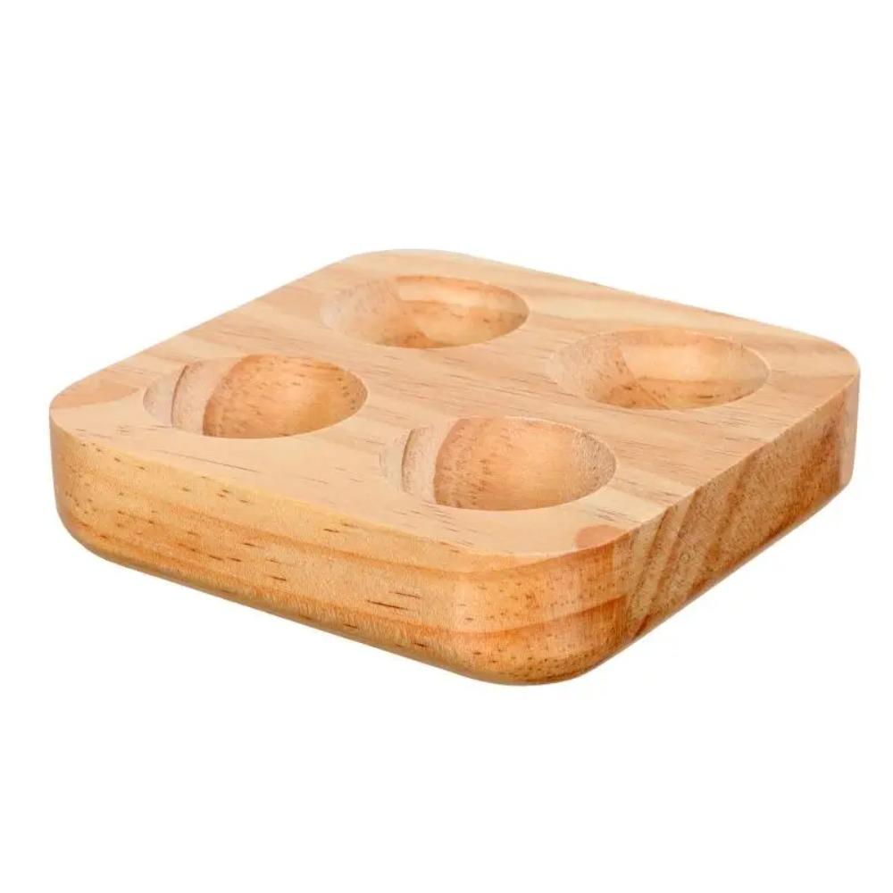 4/6/12 Holes Wooden Egg Holder Japanese-style Egg Storage Rack Egg Organizer Egg Plate  Tabletop