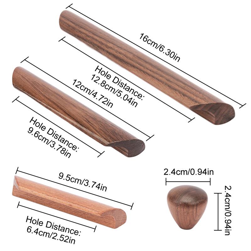 1 Stück Schubladengriffe Nordische Türgriffe Umweltfreundliche Holzbeschläge Schrankknauf mit Befestigungsschrauben Schrankgriffe Küche