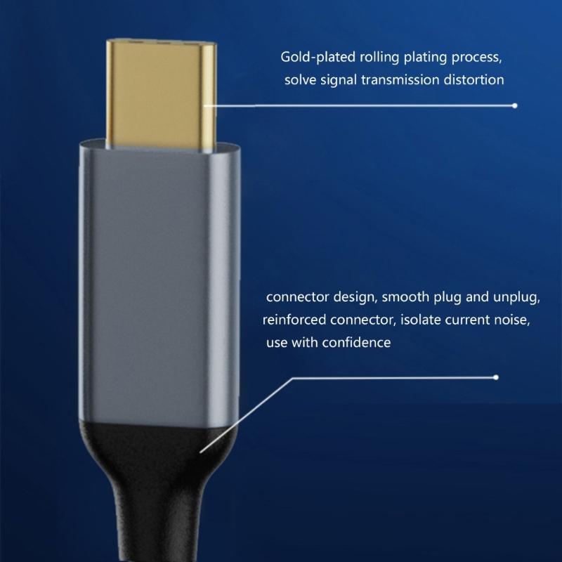 USB C To 2RCA Sound Cable 1.5m With Braided Design For Digital Analogs Devices