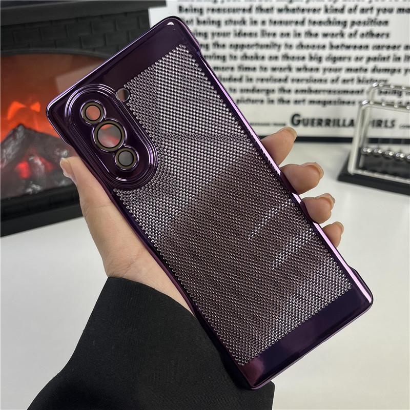 

Безрамный защитный чехол для ПК с сетчатым покрытием и пленкой для объектива для Huawei nova 11 10 Pro Ultra Shockproof Back Shell Cover Protector nova 11 Ultra темно-фиолетового