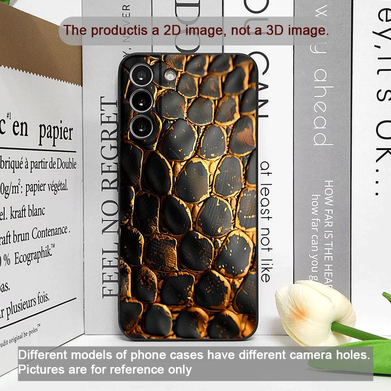 Kreatives Schwarzes Goldenes Schuppenmuster Gedruckte Handyhülle für OnePlus 12 13 R 11 10 9 Pro Nord 4 2T CE5 CE2 ACE2 ACE3 5G Weiche Hülle