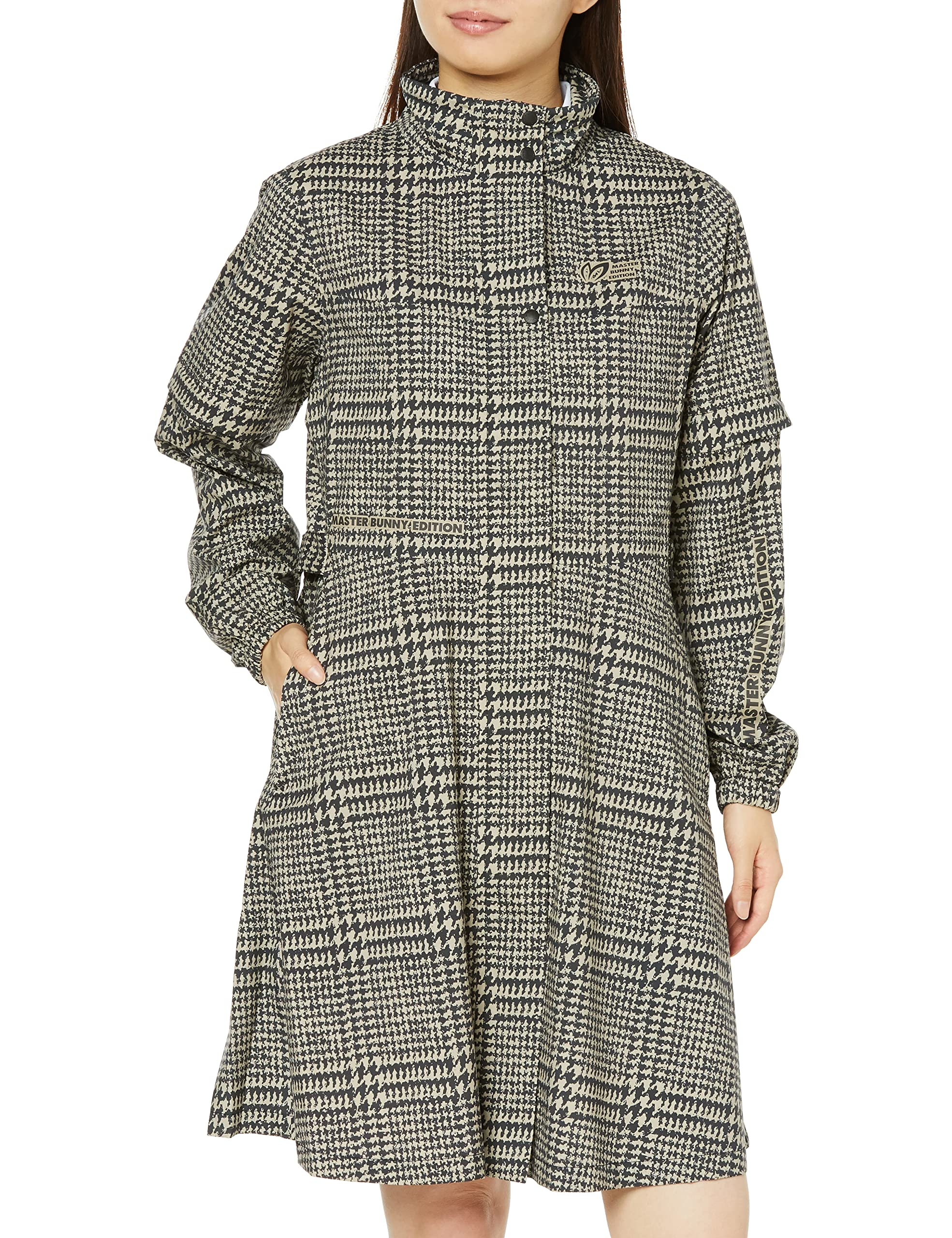 

Continuing standard product rain wear dress water Rain golf x Black 2 [Master Bunny] Women s (houndstooth pattern, resistant, breathable) / /